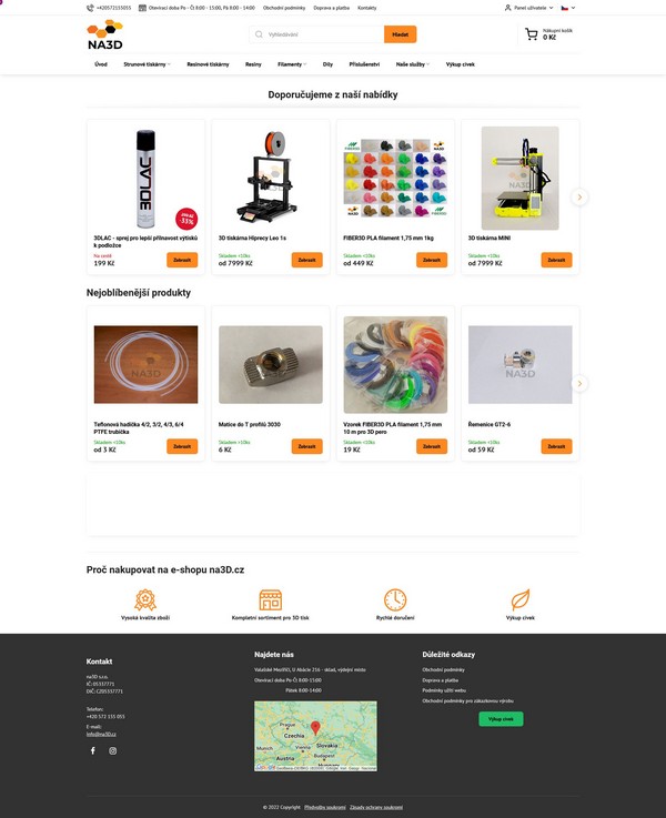 Šablóna zadarmo - úprava šablóny Verona pre e-shop s potrebami pre 3D tlačiarne 