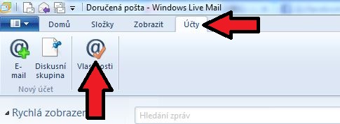 Nastavenie Windows Live Mail
