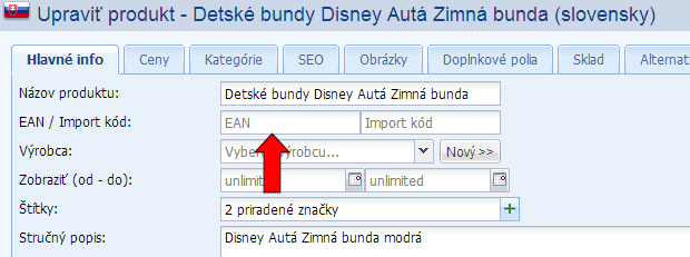 párovanie produktov na heureka.sk