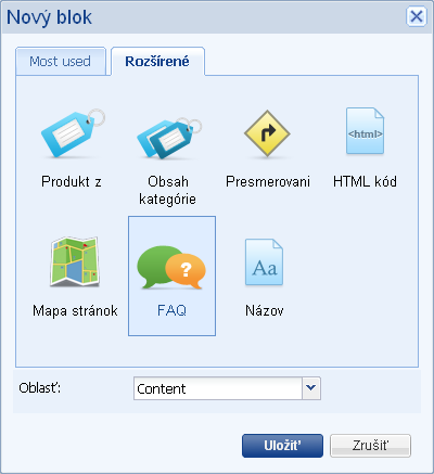 Blok Faq - otázky a odpovede