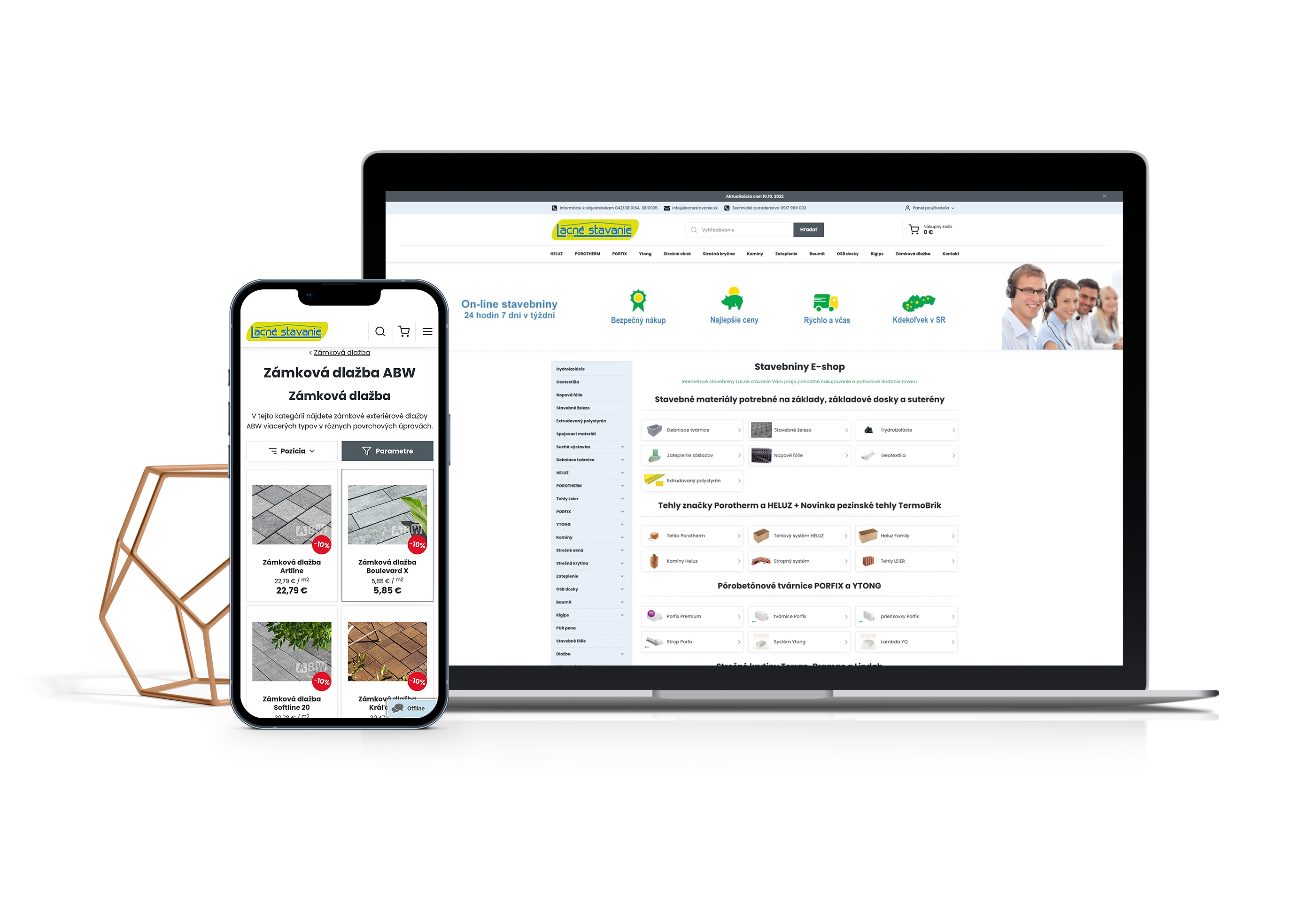 Moderná šablóna pre internetový obchod so stavebným materiálom - ukážka Nová e-shop šablóna zdarma od BiznisWeb.sk a skúsenosti s jej použitím