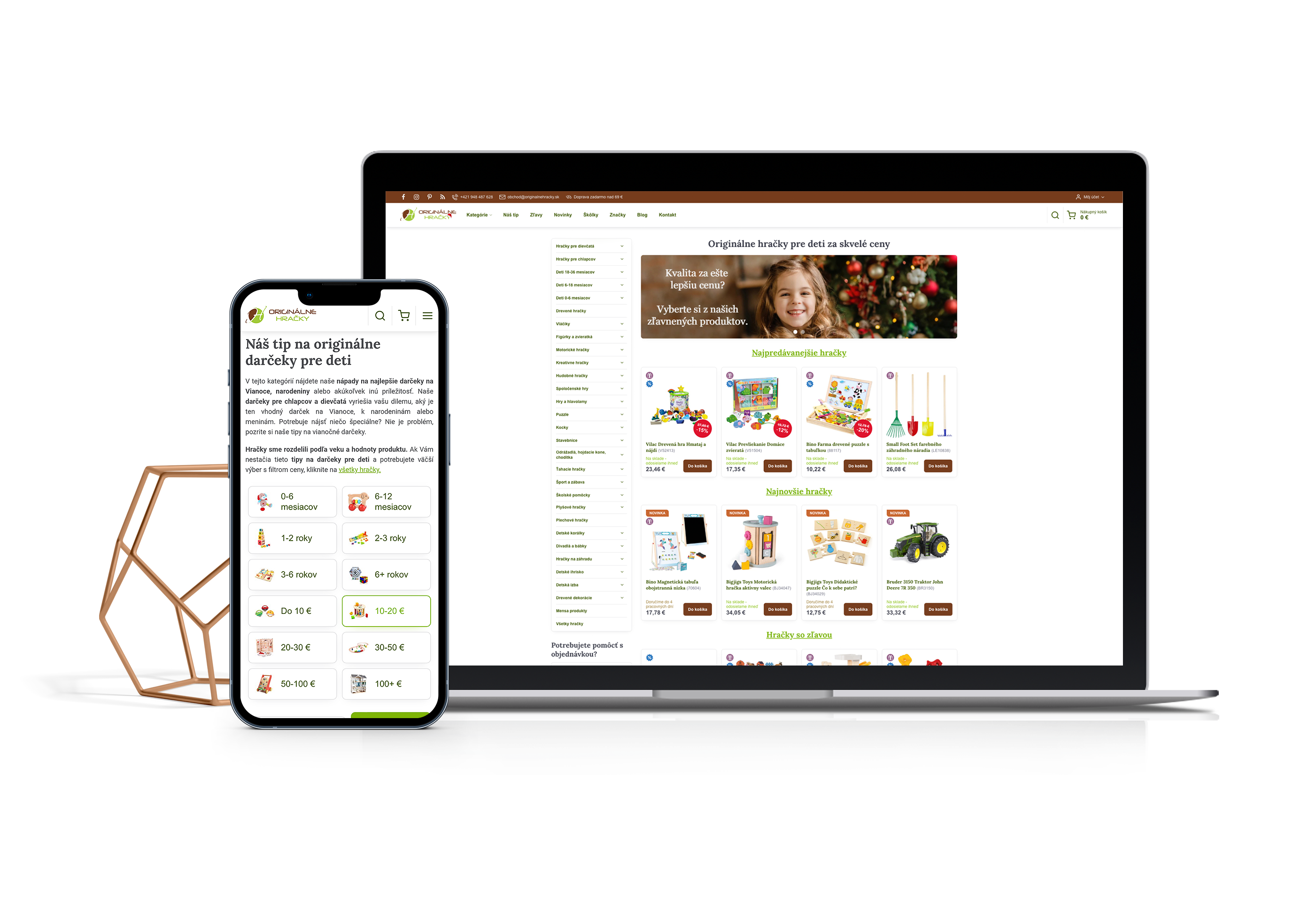 Redesign e-shopu Originalnehracky.sk pomocí šablony Verona