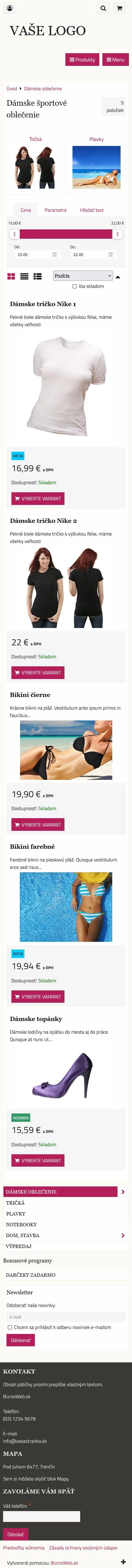 Mobilná produktová kategória - šablóna Flat: vlastný vzhľad pre e-shop, či pre webstránku Mobilná produktová kategória - množstvo kombinácií pre vytvorenie vlastnej šablóny vzhľadu pre e-shop alebo web: mobilná Flat šabló