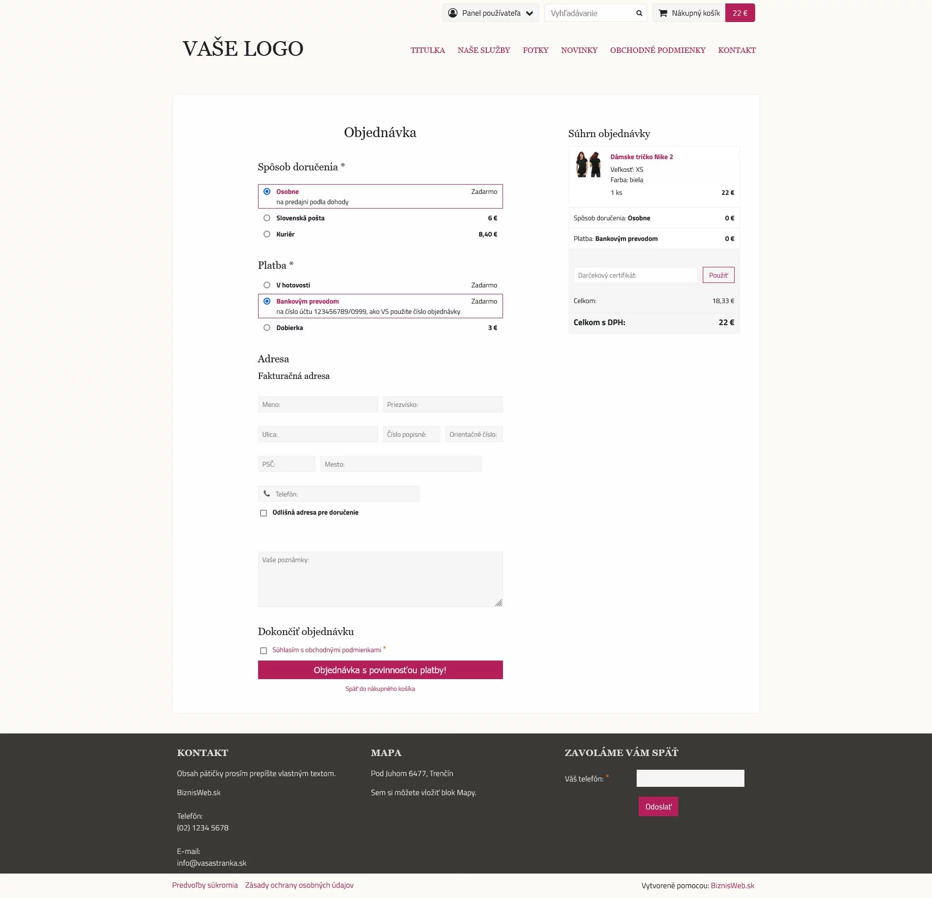 Objednávka - šablóna Flat: vlastný vzhľad pre e-shop, či pre webstránku Objednávka - množstvo kombinácií pre vytvorenie vlastnej šablóny vzhľadu pre e-shop alebo web: mobilná Flat šabló