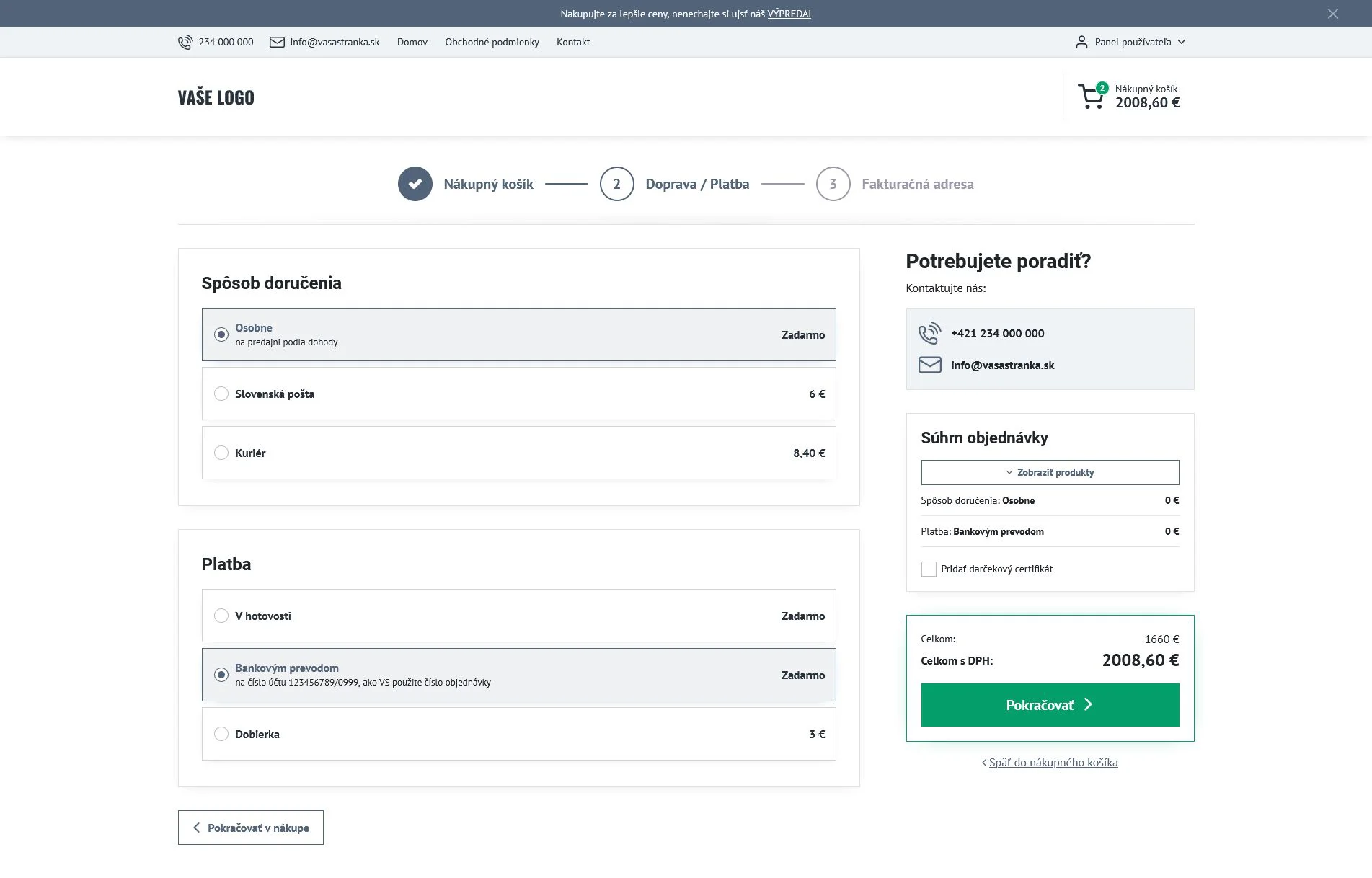 Objednávka - eshop šablóna Verona od BiznisWeb.sk pre e-shopy rôzneho zamerania, viacjazyčné či máloproduktové shopy  Objednávka - ecommerce šablóna Verona nájde využitie nielen pre e-shopy s oblečením.