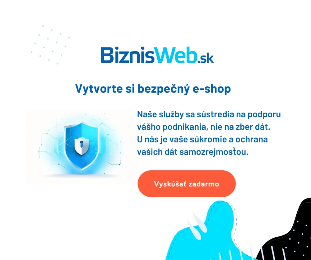 Vytvorte si bezpečný e-shop v BiznisWebe. Skúška zdarma