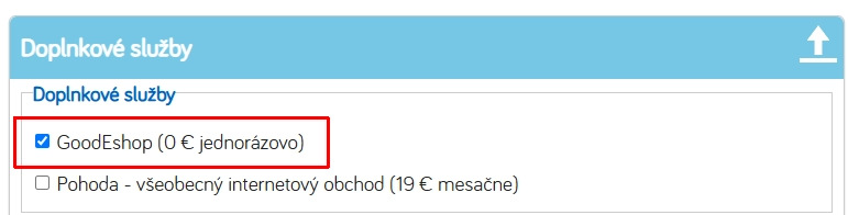 Objednávka Goodeshop.sk v BiznisWeb.sk
