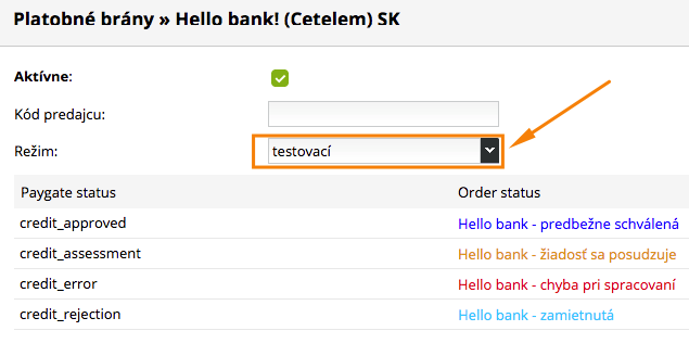 aktivácia Hello bank!