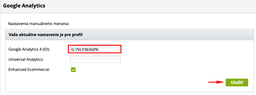 Nastavenie ID GA4 v administrácií | BiznisWeb