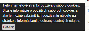 Oznámenie o používaní súborov cookies