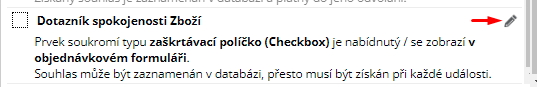 nastavenie prvku opt-out pre Zboží