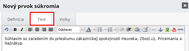 ako zlucit suhlasy so spracovanim osobnych udajov na webe vo FLOXe od BiznisWeb.sk