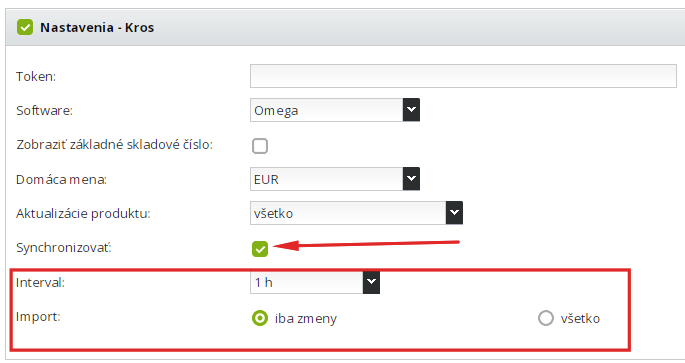 automatická synchronizácia e-shopu  s KROSom