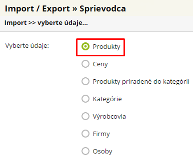 import produktov