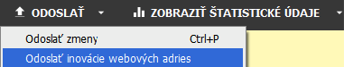 odoslať inovácie webových adries