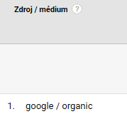 organický zdroj návštevy webu