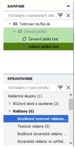 rozšírené textové reklamy rozšírené textové reklamy
