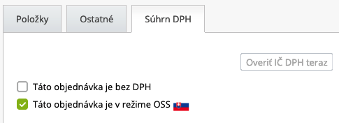 Nastavenie objednávky v režime OSS | BiznisWeb