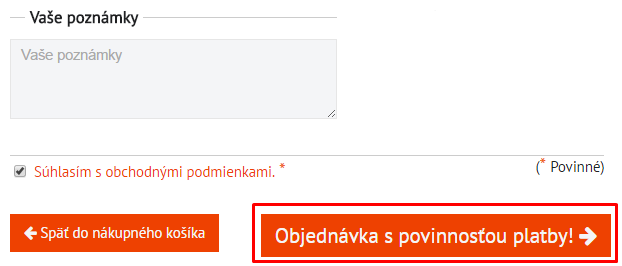 Objednávka s povinnosťou platby