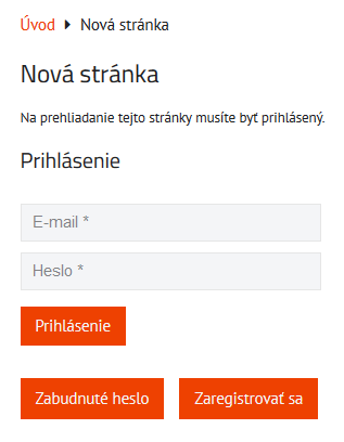 prihlasenie na stranku