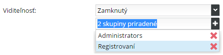 Vymazanie skupiny pre viditeľnosť www stránky