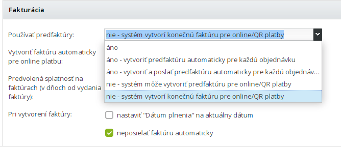 nepoužívať predfaktúry