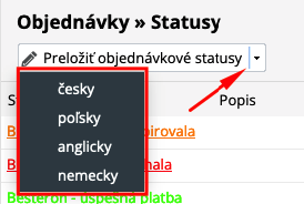 Preklad objednávkových statusov | BiznisWeb