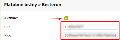 aktivacia besteron