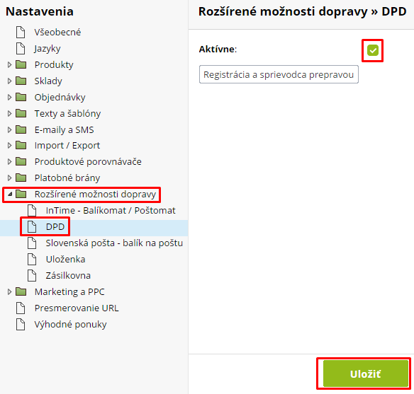 dpd parcelshop aktivácia