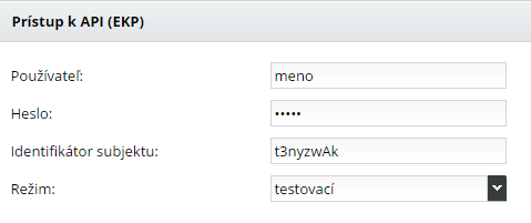 Slovenská pošta prístup k API