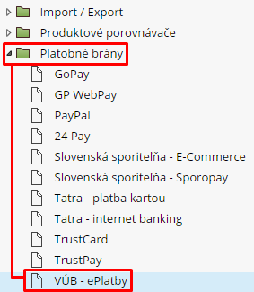 e platby VÚB