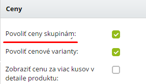 cenové hladiny produktu