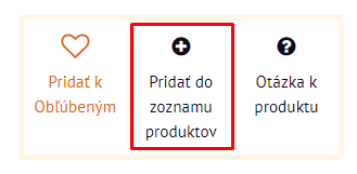 Přidat do seznamu produktů | ByznysWeb.cz