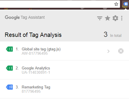 Google Tag assistant