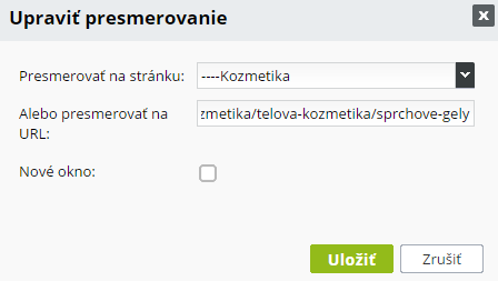 blok presmerovanie