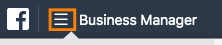Facebook Business Manager menu