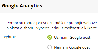prepojenie www stránky s google analytics