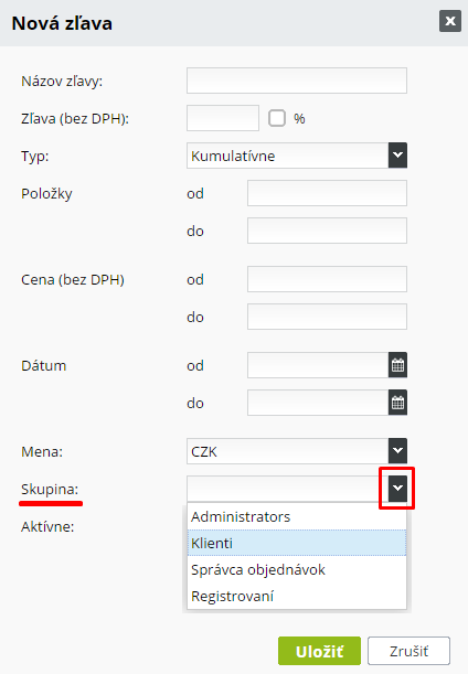 Zľava pre klientov