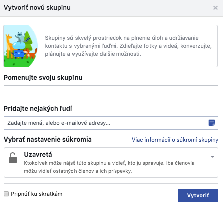 ako vytvoriť FB skupinu pre svoj biznis