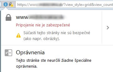 ssl certifikát - problém so zabezpečením