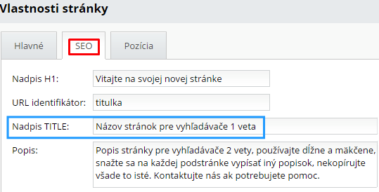 title v seo záložke na were