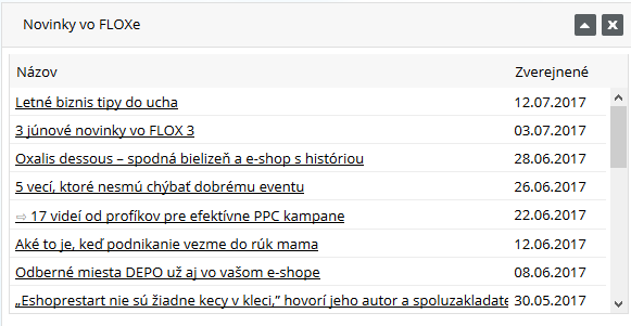 prehľad noviniek v CMS FLOX 3