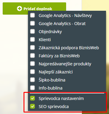 sprievodca nastavením a seo sprievodca