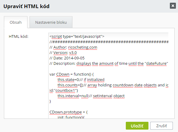 ako pridať html kód na webovú stránku