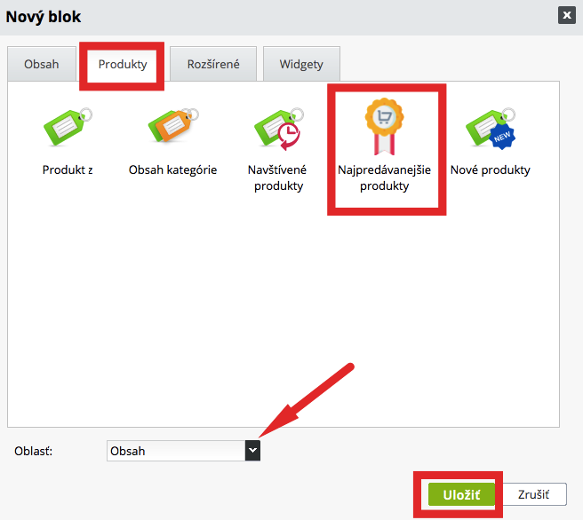 blok najpredávanejšie produkty