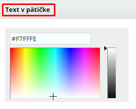 farba textu v pätičke
