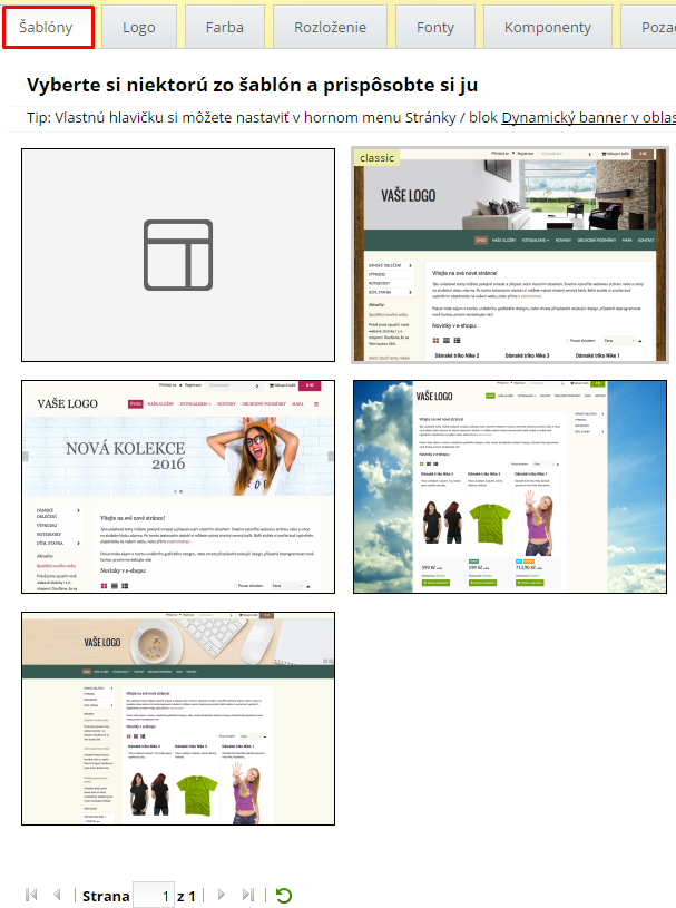 Grafické e-shop šablony, flat design