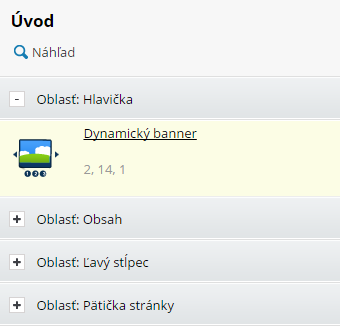 oblasť hlavička, webdesign - úprava hlavičky web stránky