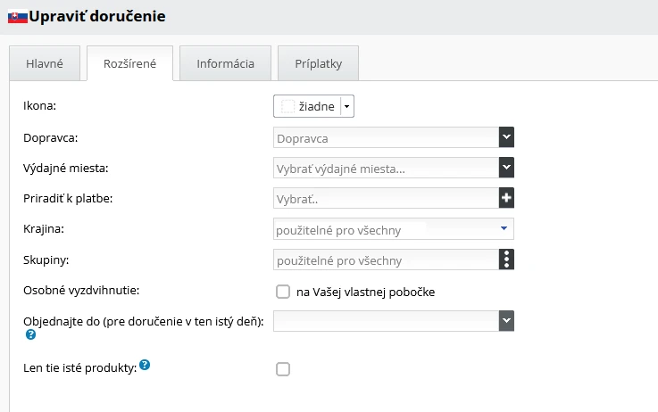 Rozšírené možnosti nastavenia pre doručenie v e-shope - BiznisWeb.sk