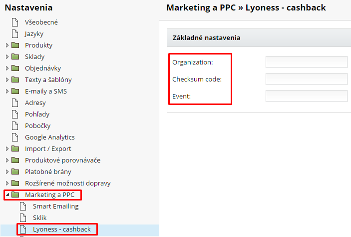 lyoness napojenie na e-shop